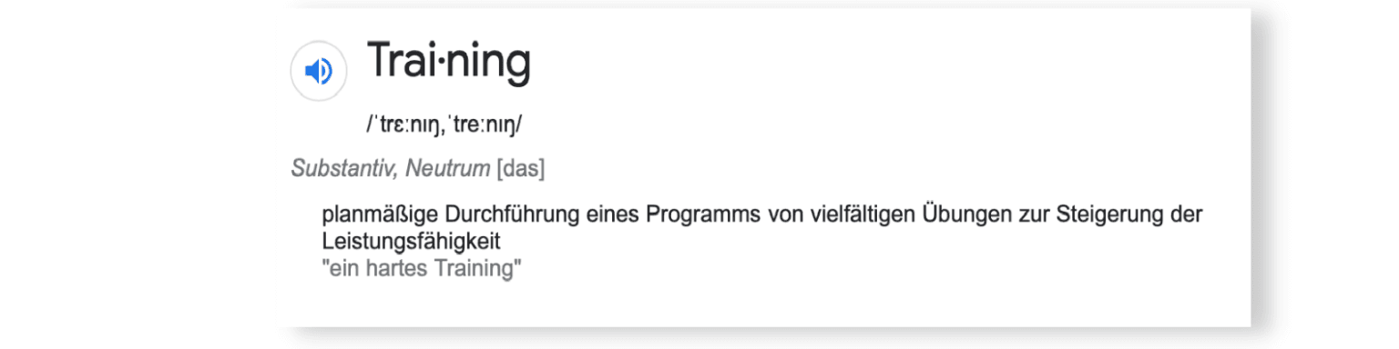 Training Defintion